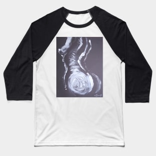 Black And White Side - Female Nude Baseball T-Shirt